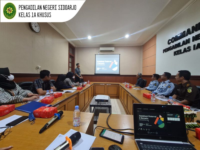 SOSIALISASI DAN SIMULASI APLIKASI E-BERPADU ANTARA APARAT PENEGAK HUKUM DI WILAYAH SIDOARJO